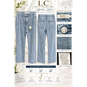LC Lizette Collection Bling Jeans*NEW with Tags*Size Large